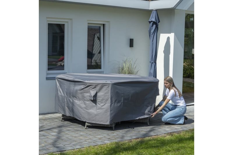 Madison Utendørs møbeltrekk rund 200cm grå - Overtrekk hagemøbler
