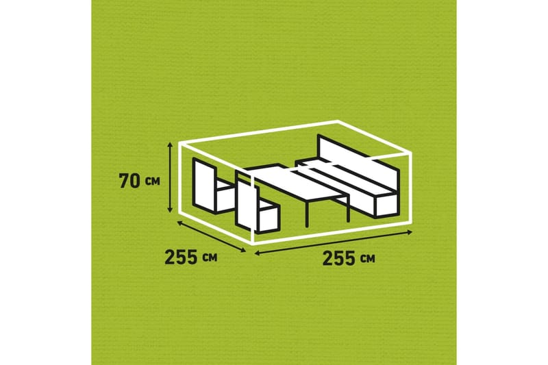 Madison Utendørs salongtrekksett 255x255x70 cm grå - Overtrekk hagemøbler