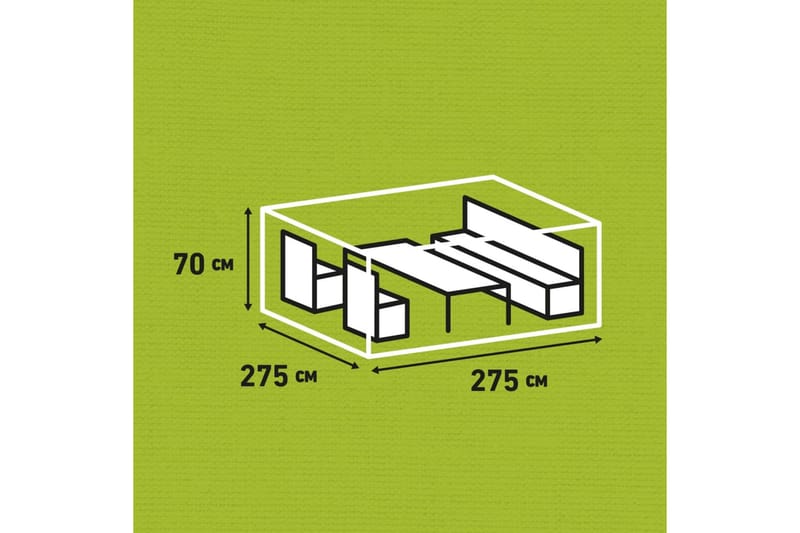 Madison Utendørs salongtrekksett 275x275x70 cm grå - Overtrekk hagemøbler