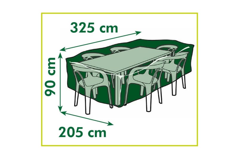 Nature Hagemøbeltrekk for rektangulre bord 325x205x90 cm - - Overtrekk hagemøbler Nature Hagemøbeltrekk for rektangulre bord 325x205x90 cm - - Overtrekk hagemøbler