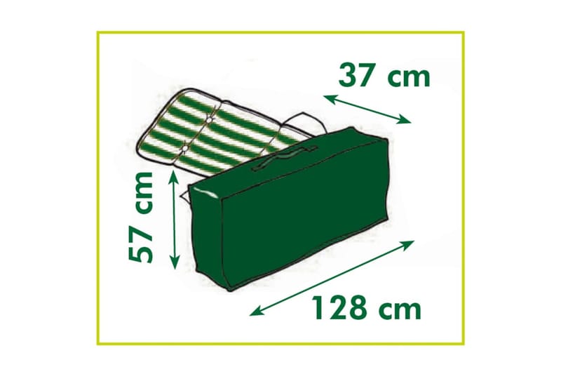 Nature Hagemøbeltrekk for puter 128x57x37 cm - Overtrekk hagemøbler