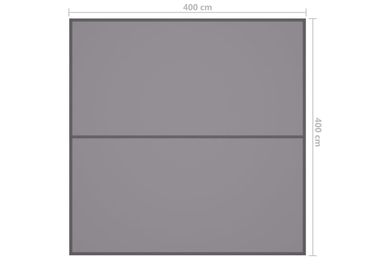 Utendørs presenning 4x4 m grå - Grå - Presenning