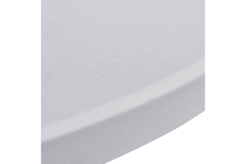 Stående bordduk Ø60 cm hvit strekk 4 stk - Hvit - Overtrekk hagemøbler