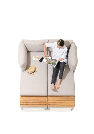 Portals Modulsett Utendørs 2× 2-seter sofaer - Korallsand - Hagemøbler & utemiljø - Loungemøbler - Loungegrupper