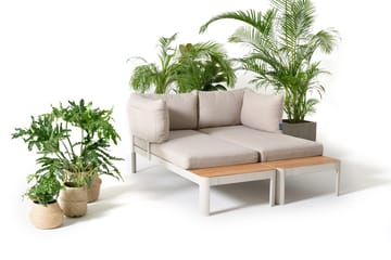 Portals Modulsett Utendørs 2× 2-seter sofaer - Korallsand - Hagemøbler & utemiljø - Loungemøbler - Loungegrupper