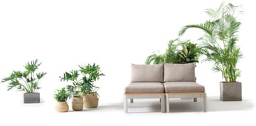 Portals Modulsett Utendørs 2× 2-seter sofaer - Korallsand - Hagemøbler & utemiljø - Loungemøbler - Loungegrupper