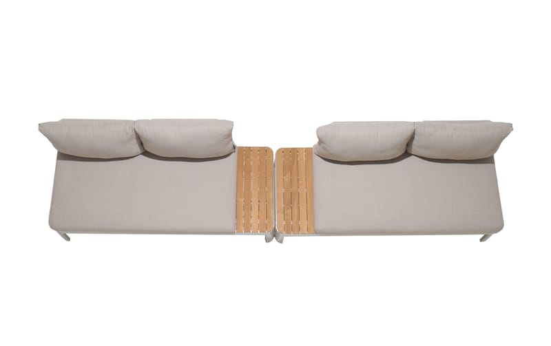 Portals Modulsett Utendørs 2× 2-seter sofaer - Korallsand - Hagemøbler & utemiljø - Loungemøbler - Loungegrupper