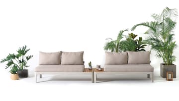 Portals Modulsett Utendørs 2× 2-seter sofaer - Korallsand - Hagemøbler & utemiljø - Loungemøbler - Loungegrupper