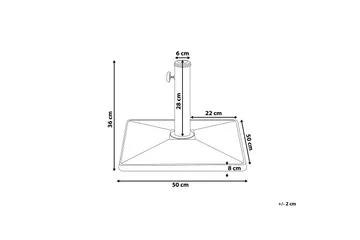 Concrete Parasollfot 50 cm - Svart - Hagemøbler & utemiljø - Øvrig hagemøbler - Tilbehør hagemøbler - Parasollfot
