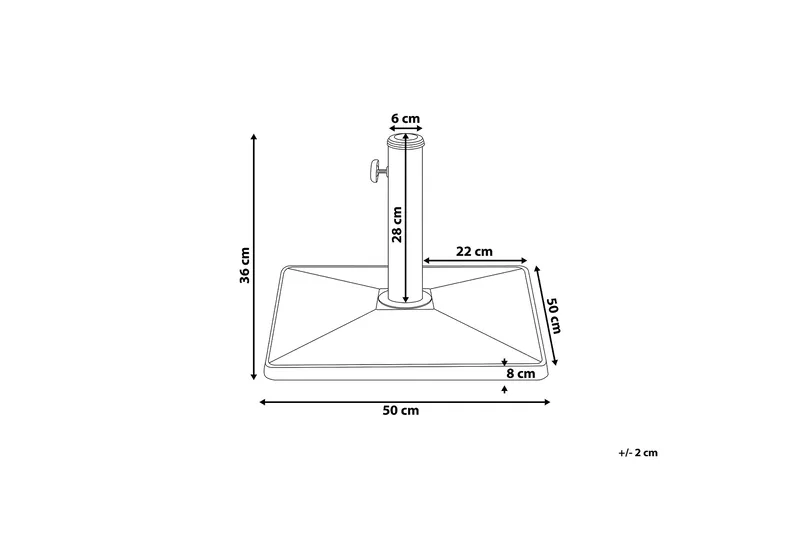 Concrete Parasollfot 50 cm - Svart - Hagemøbler & utemiljø - Øvrig hagemøbler - Tilbehør hagemøbler - Parasollfot