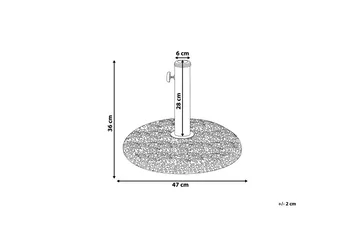 Concrete Parasollfot 47 cm - Hvit - Hagemøbler & utemiljø - Øvrig hagemøbler - Tilbehør hagemøbler - Parasollfot