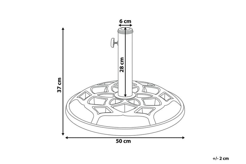Concrete Parasollfot 50 cm - Svart - Hagemøbler & utemiljø - Øvrig hagemøbler - Tilbehør hagemøbler - Parasollfot