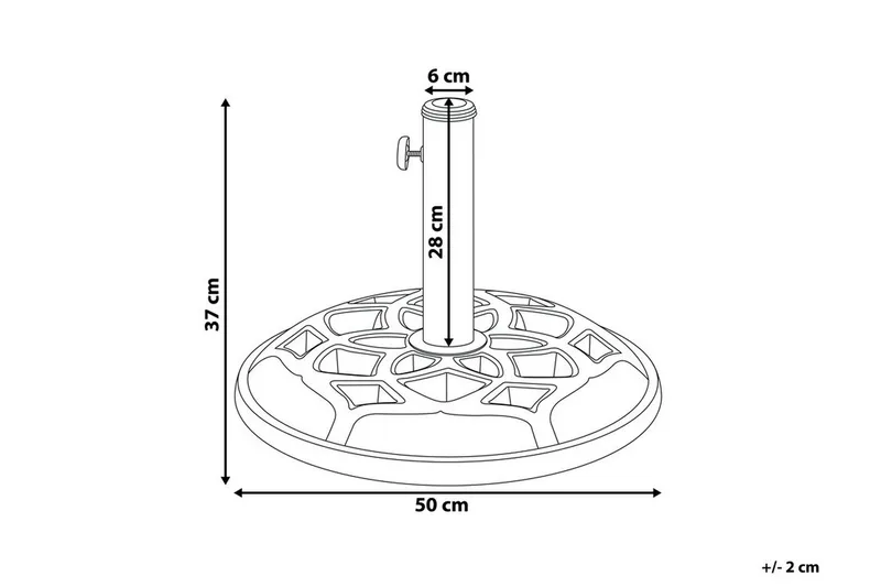 Concrete Parasollfot 50 cm - Svart - Hagemøbler & utemiljø - Øvrig hagemøbler - Tilbehør hagemøbler - Parasollfot
