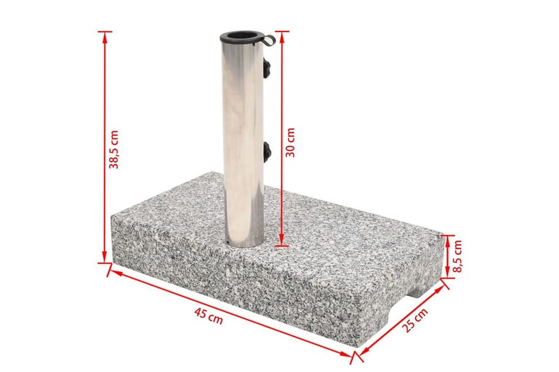 Parasollfot granitt rektangulr 25 kg - Flerfarget - Parasollfot