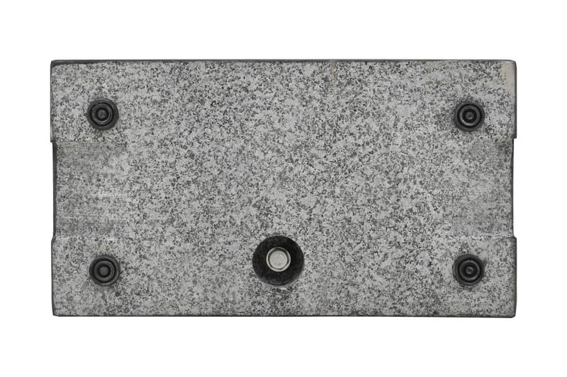 Parasollfot granitt 25 kg rektangulr svart - Grå|Svart - Parasollfot