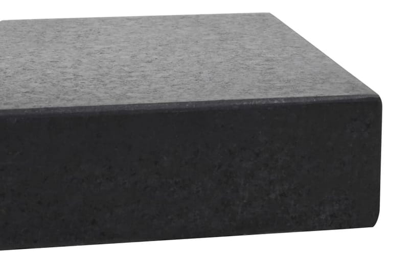 Parasollfot granitt 25 kg rektangulr svart - Grå|Svart - Parasollfot