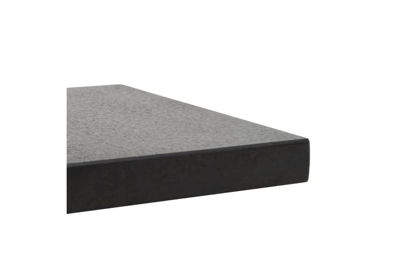 Parasollfot granitt 30 kg kvadratisk svart - Grå|Svart - Parasollfot