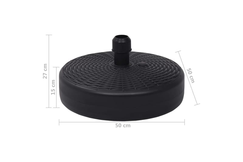 Parasollfot sand/vann 24 L svart -   - Parasollfot