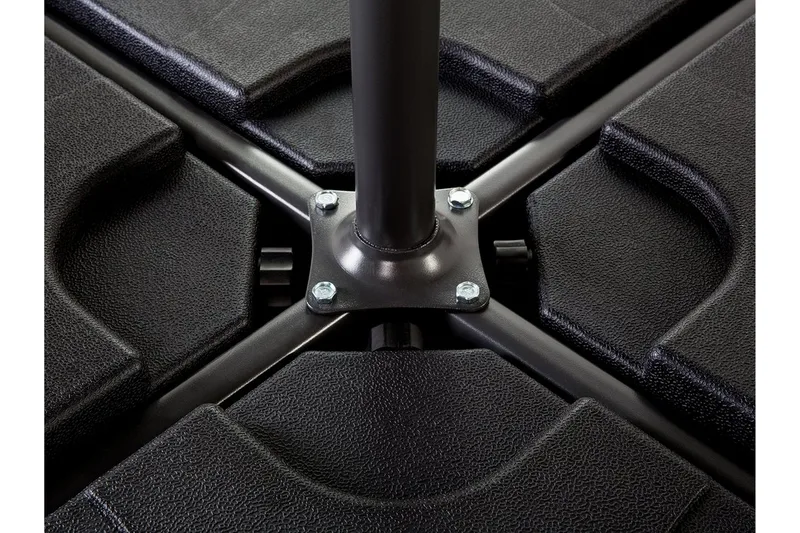 Sunny Parasollfotvekt 52 cm 4 Deler - Svart - Hagemøbler & utemiljø - Øvrig hagemøbler - Tilbehør hagemøbler - Parasollfot