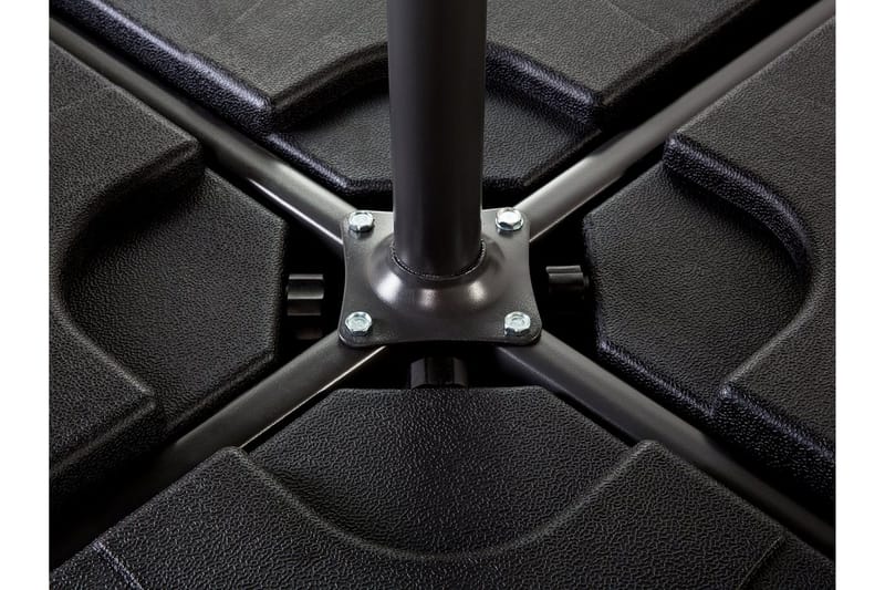 Sunny Parasollfotvekt 52 cm 4 Deler - Svart - Hagemøbler & utemiljø - Øvrig hagemøbler - Tilbehør hagemøbler - Parasollfot