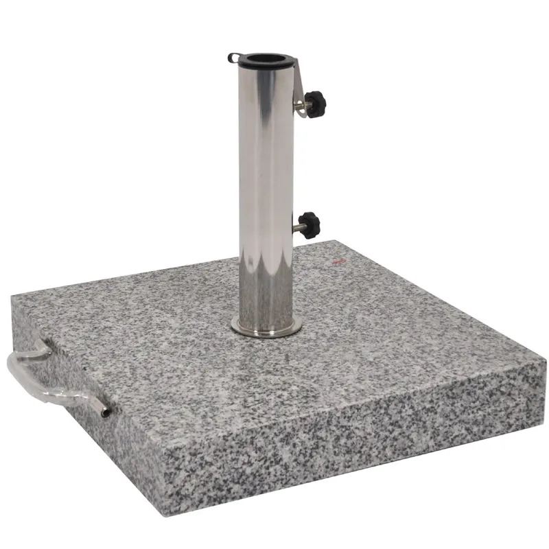 Parasollfot utendørs granitt 60, Lysgrå