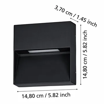 Vegglampe Utendørsbelysning Maruggio - 15 cm - Belysning - Utendørsbelysning - Fasadebelysning & vegglykter