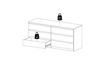 Salomns Kommode 70,1 cm - Hvit - Oppbevaring - Oppbevaringsmøbler - Kommode