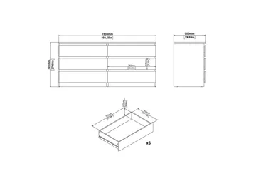 Salomns Kommode 70,1 cm - Hvit - Oppbevaring - Oppbevaringsmøbler - Kommode