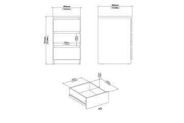 Salomns Kommode 70,1 cm - Svart - Oppbevaring - Oppbevaringsmøbler - Kommode