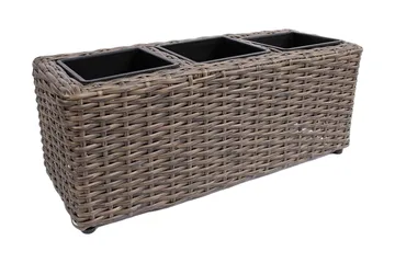 Wicker Dyrkingskasse 48x18xH18 cm Mørkebrun - Hagemøbler & utemiljø - Balkong & terrasse - Balkongdyrking - Blomsterkasser