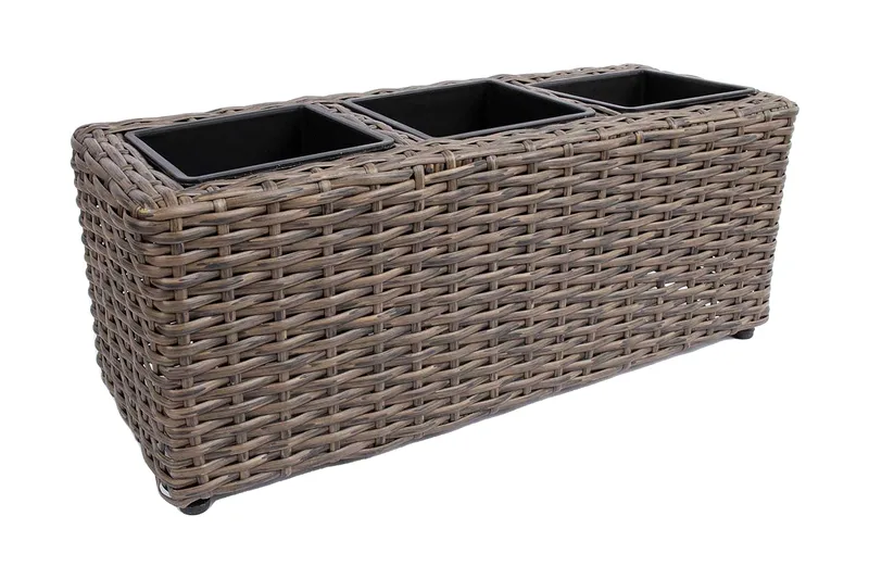 Wicker Dyrkingskasse 48x18xH18 cm Mørkebrun