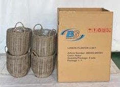 EGG Plantekurv 4 stk 2-set - Grå - Hagemøbler & utemiljø - Balkong & terrasse - Balkongdyrking - Blomsterkasser
