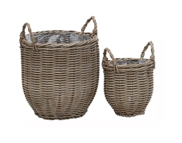 EGG Plantekurv 4 stk 2-set - Grå - Hagemøbler & utemiljø - Balkong & terrasse - Balkongdyrking - Blomsterkasser