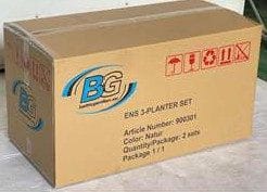 ENS Plantekurv Rund 2 stk 3-set - Grå - Hagemøbler & utemiljø - Balkong & terrasse - Balkongdyrking - Blomsterkasser