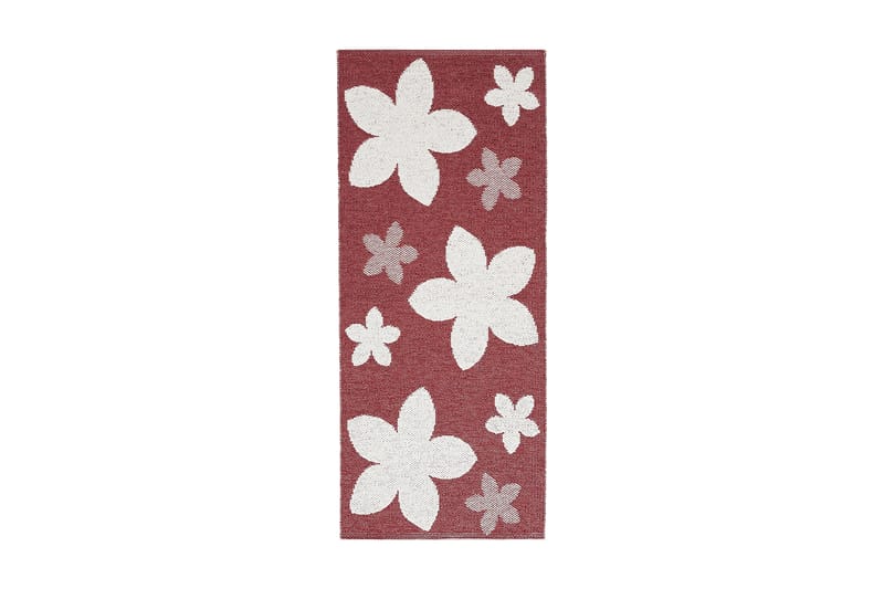 Plastmatte Flower 70x250 Vendbar PVC Rød - Horredsmattan - Plasttepper - Plastmatte balkong - Plastmatte kjøkken & kjøkkenteppe