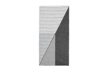 Plastmatte Stripe 70x140 Vendbar PVC Svart/Grå