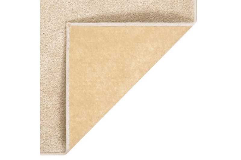 Teppe med kort luv 200x290 cm beige - Beige - Plastmatte balkong - Plasttepper