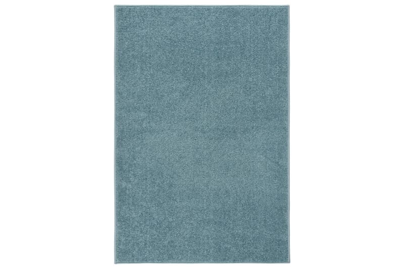 Teppe med kort luv 200x290 cm blå - Blå - Plastmatte balkong - Plasttepper