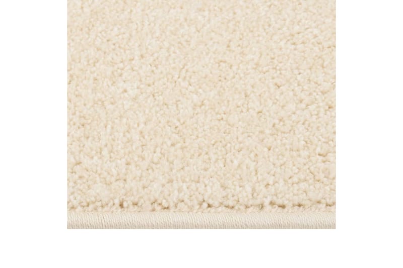 Teppe med kort luv 200x290 cm kremhvit - Krem - Plastmatte balkong - Plasttepper