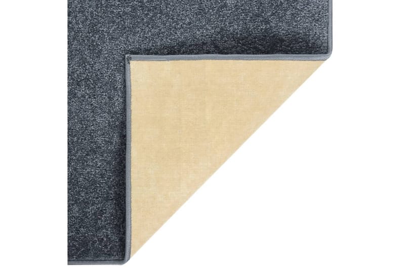 Teppe med kort luv 80x150 cm antrasitt - Antrasittgrå - Plastmatte balkong - Plasttepper