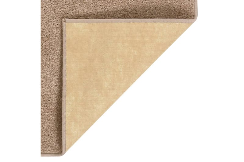 Teppe med kort luv 80x150 cm brun - Brun - Plastmatte balkong - Plasttepper