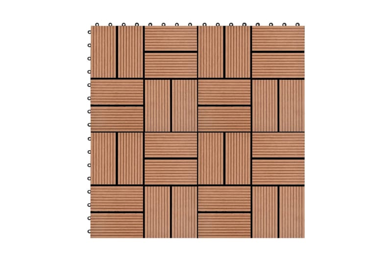 Terrassebord 22 stk 30x30 cm 2 kvm WPC brun - Terrassebord - Balkonghelle