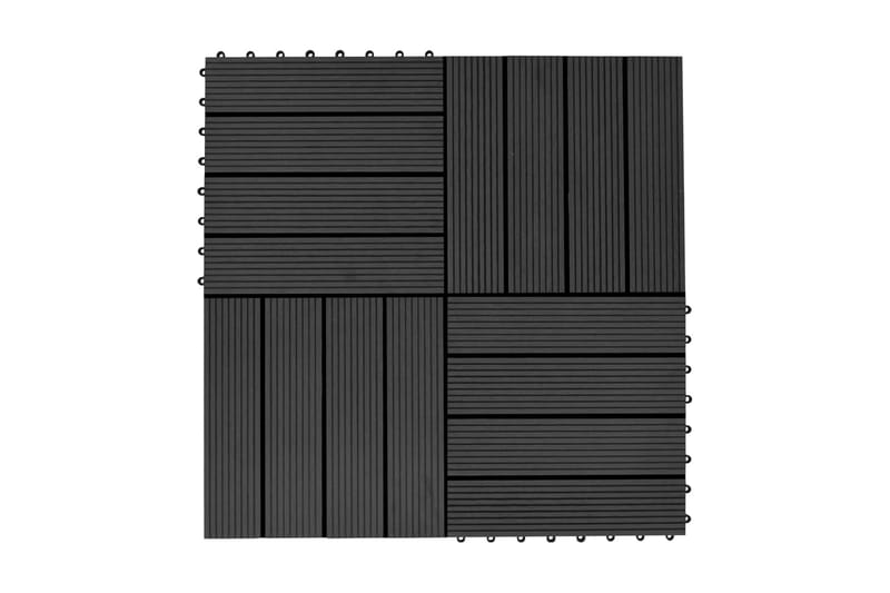 Terrassebord 22 stk 30x30 cm 2 kvm WPC svart - Terrassebord - Balkonghelle