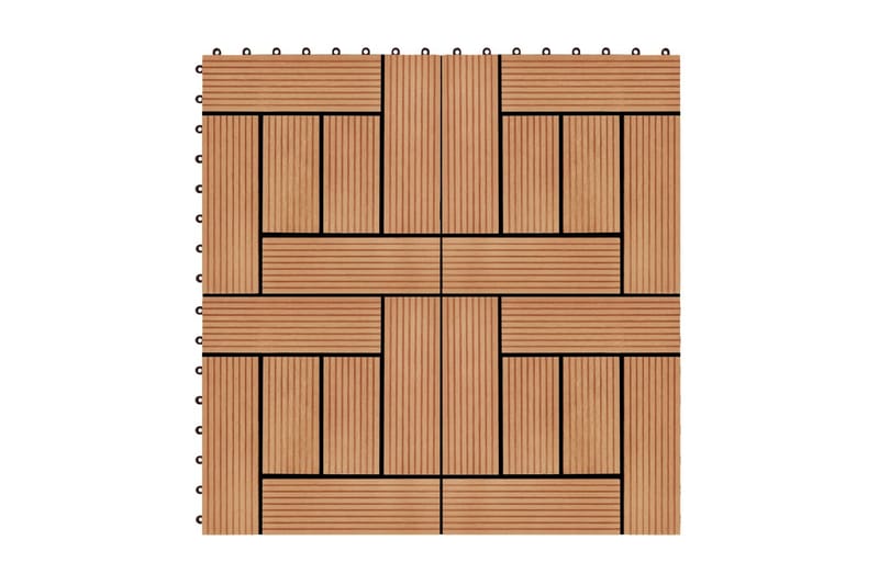 Terrassebord 22 stk 30x30 cm 2 kvm WPC teakfarge - Terrassebord - Balkonghelle