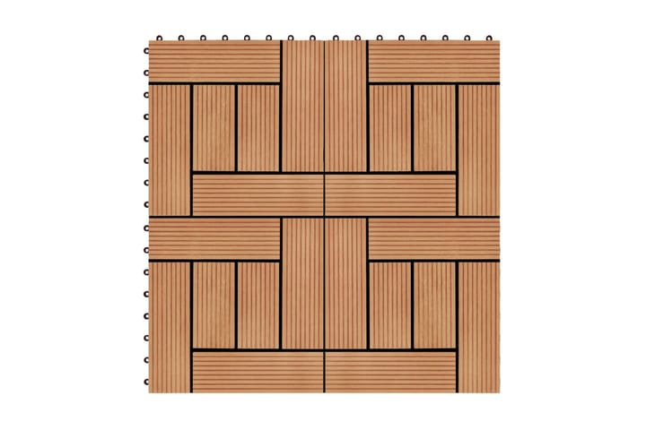 Terrassebord 22 stk 30x30 cm 2 kvm WPC teakfarge - Terrassebord - Balkonghelle