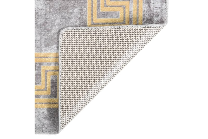 Vaskbart teppe 120x180 cm grå sklisikker - Grå - Plastmatte balkong - Plasttepper