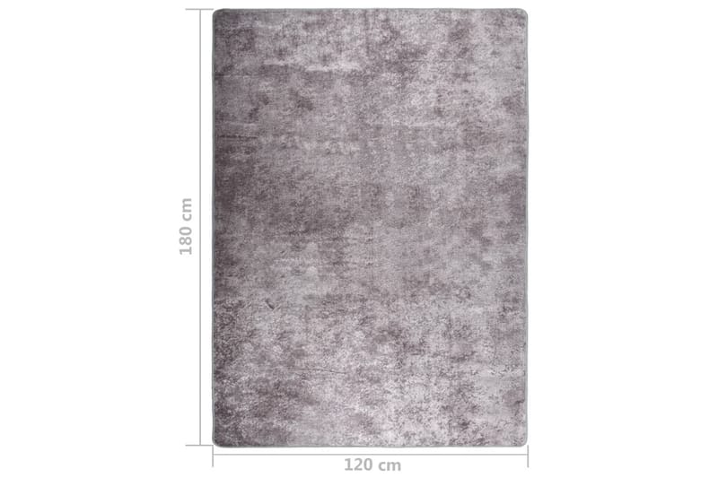 Vaskbart teppe 120x180 cm sklisikker grå - Grå - Plastmatte balkong - Plasttepper