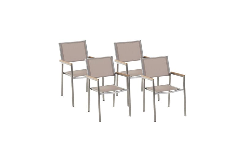 Armstol Bacoli - Beige/Sølv - Hagemøbler & utemiljø - Balkong & terrasse - Balkongmøbler - Balkongstoler