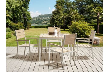 Armstol Edmundston - Beige/Hvit - Hagemøbler & utemiljø - Balkong & terrasse - Balkongmøbler - Balkongstoler