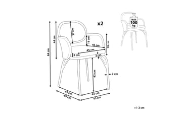 Armstol Leamington - Natur/Beige/Grå/Sort - Hagemøbler & utemiljø - Balkong & terrasse - Balkongmøbler - Balkongstoler